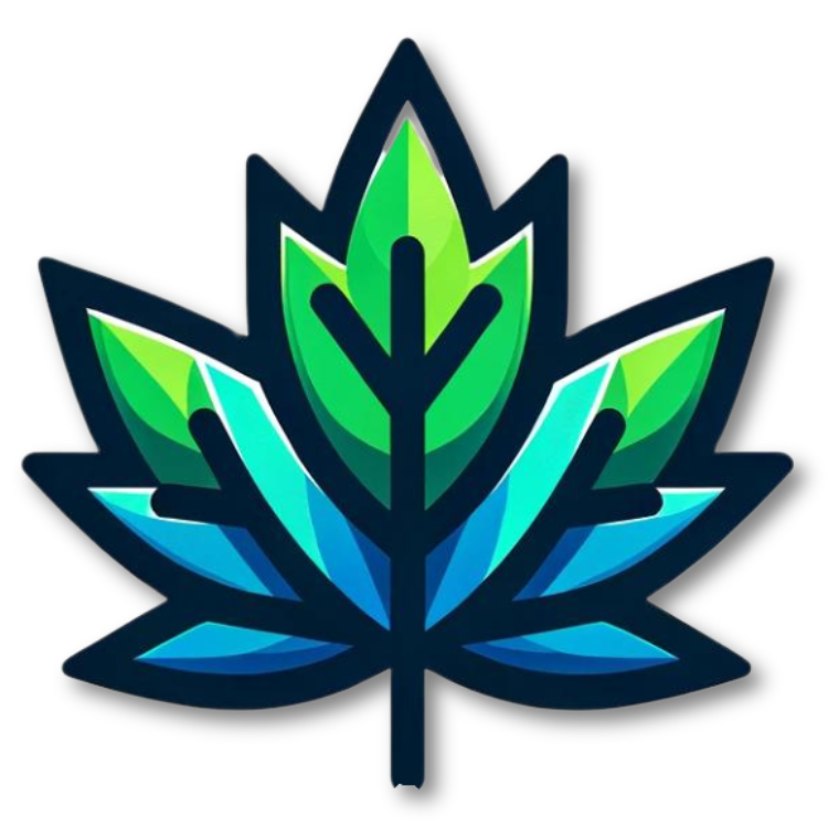 Sugarcreek Media logo depicting a stylized sugar maple leaf in vibrant shades of blue and green.